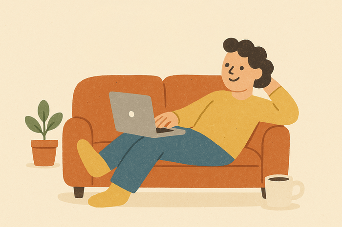 Person chatting on laptop